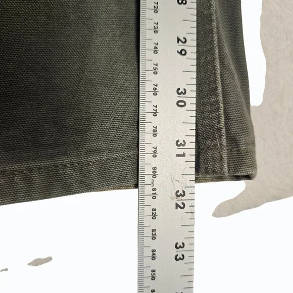 Vtg Carhartt Pants Mens 42x31.5 Olive Green B11 Duck Carpenter Work USA 90s - Picture 15 of 16